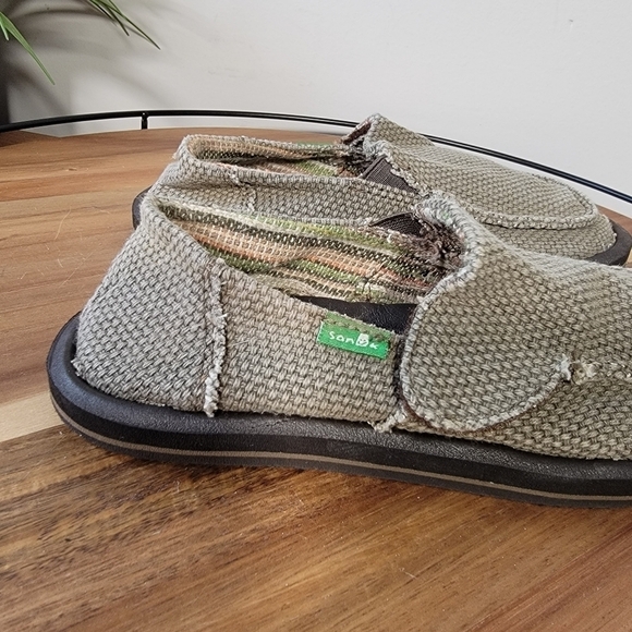 Sanuk Lil Donny Canvas Slip on Loafers Size 13 - Picture 4 of 15